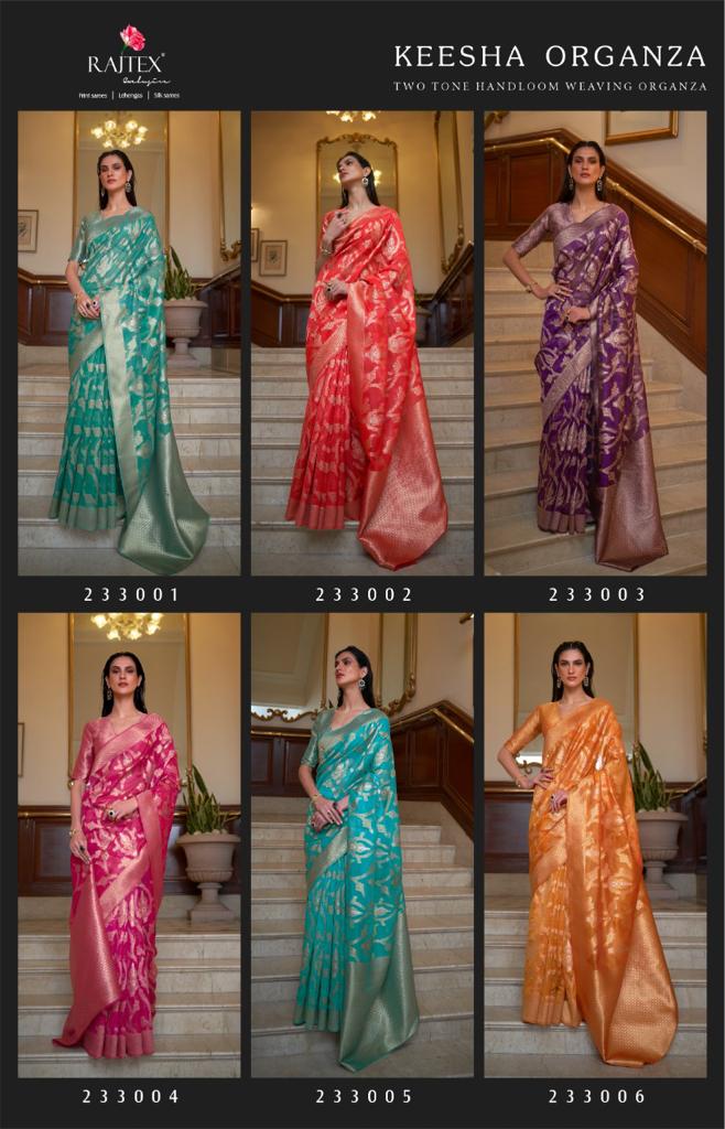 Keesha Organza By Rajtex Two Tone Handloom Weaving Saree Orders In India 